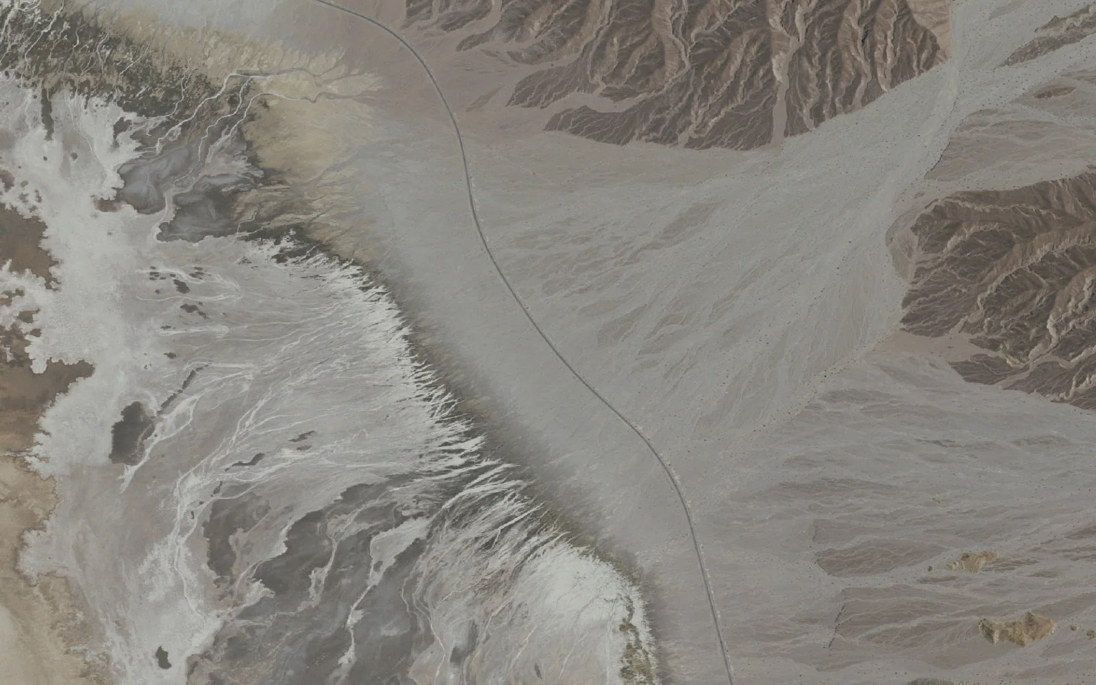 Aerial view centered on Indian Pass Route Access