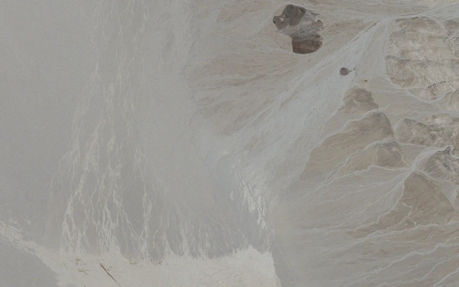 Aerial view centered on Panamint Dunes Route Access