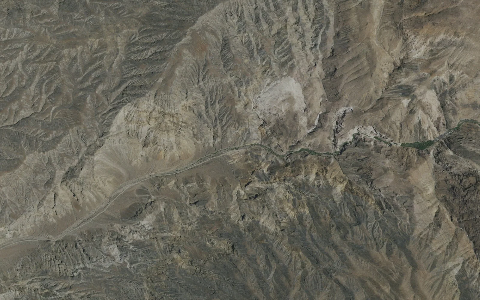 Aerial view centered on Surprise Canyon Route Access