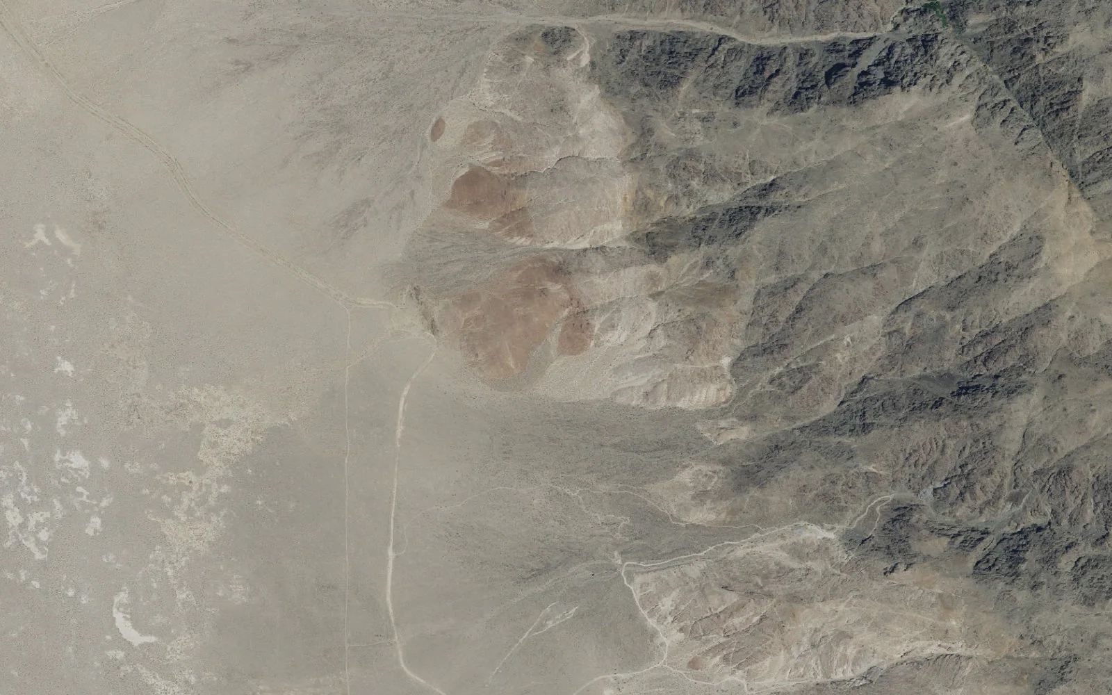Aerial view centered on Pat Keyes Spring Trailhead
