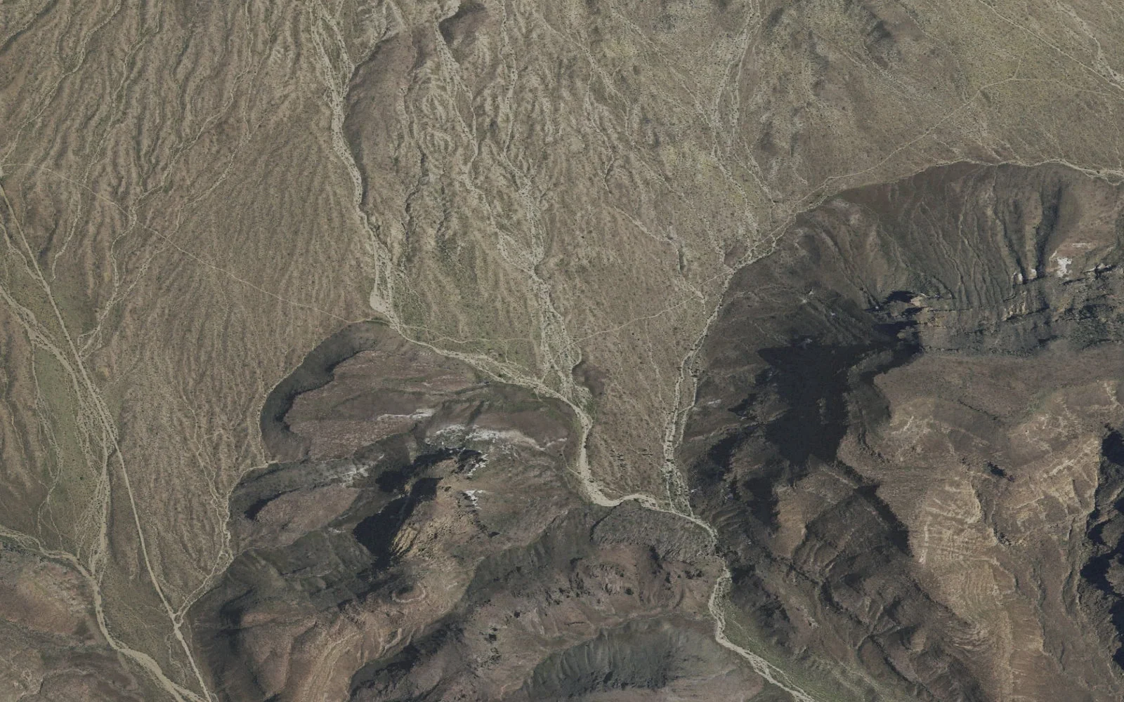Aerial view centered on Hole-in-the-Wall Trailhead
