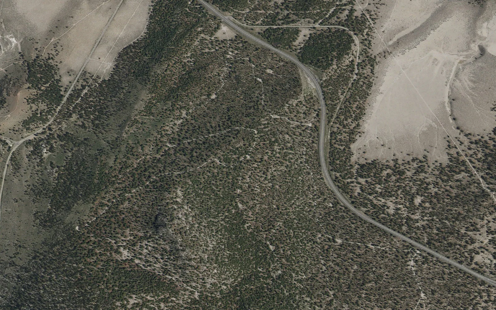 Aerial view centered on Hartley Trailhead