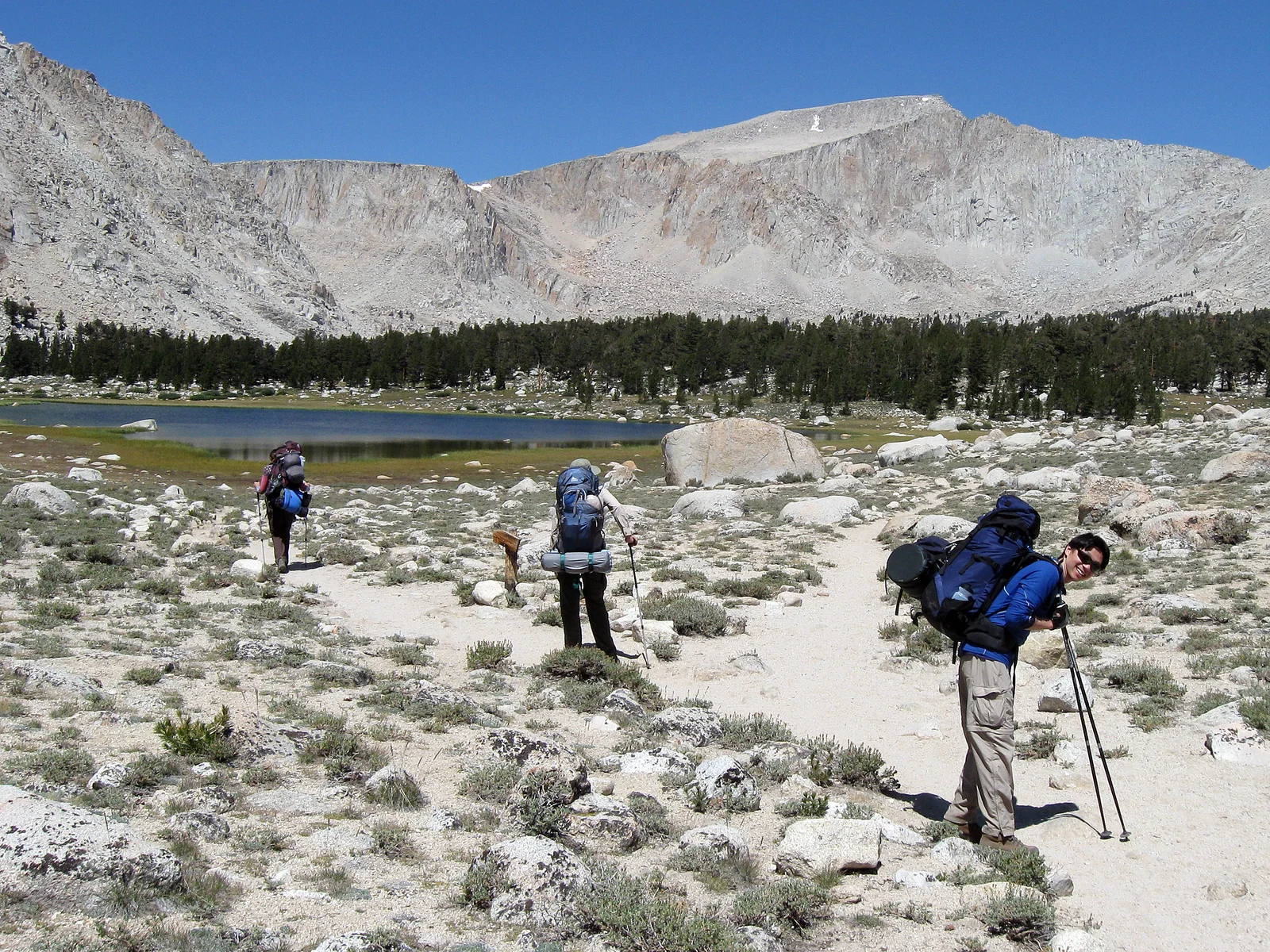 Arrival at the Cottonwood Lakes basin near Lake Number One