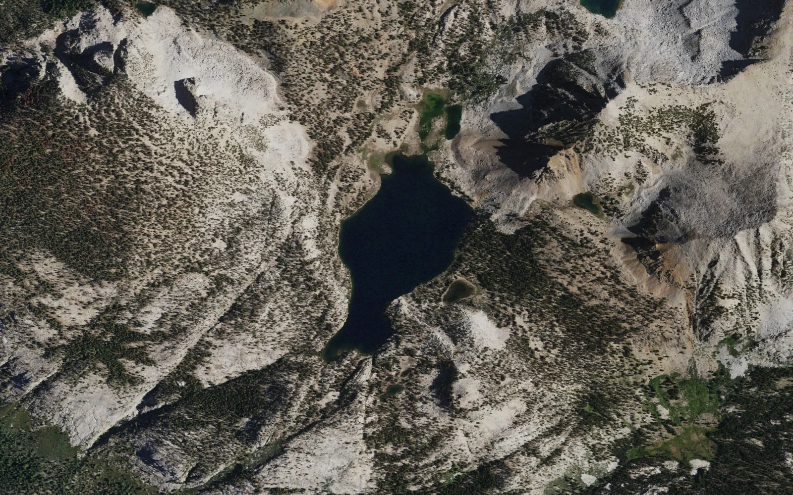 Aerial view centered on Lake Virginia