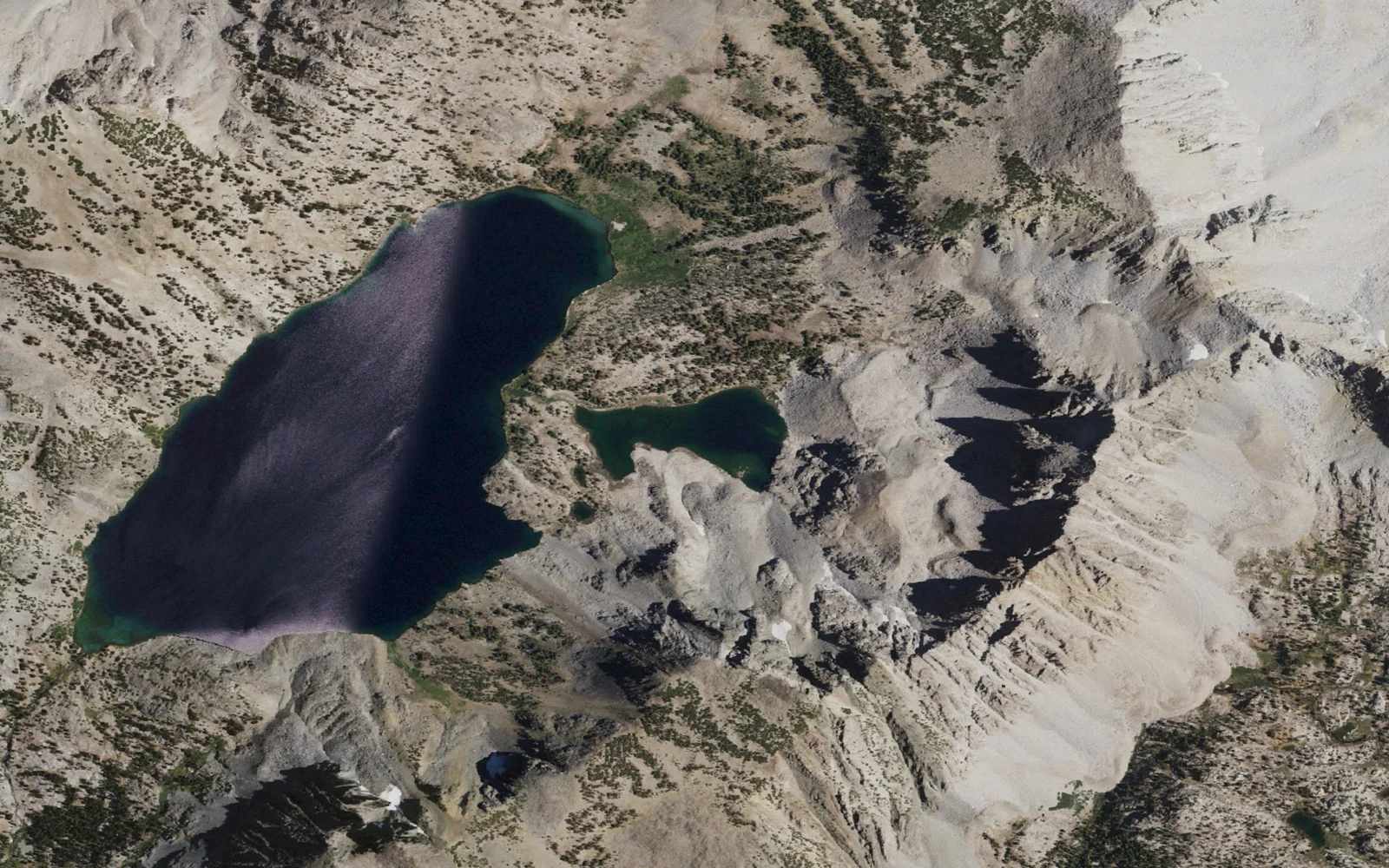 Aerial view centered on Pika Lake