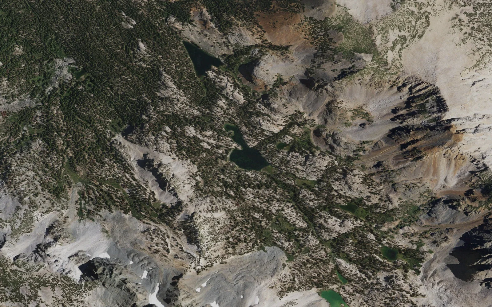 Aerial view centered on Skelton Lake