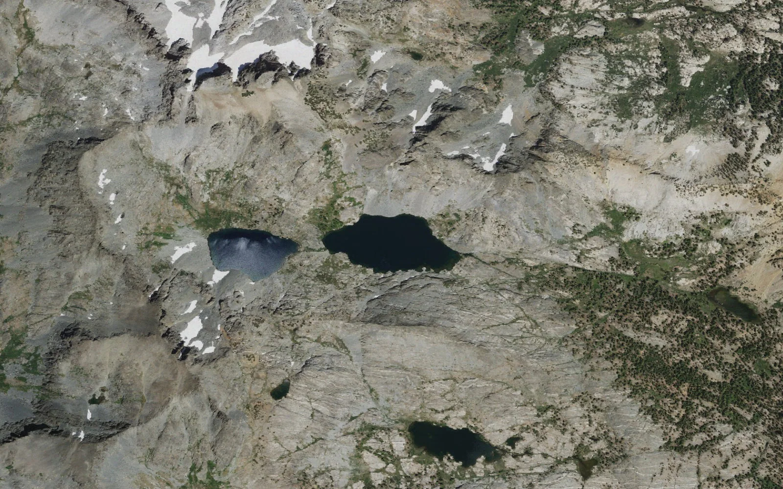 Aerial view centered on Beck Lakes