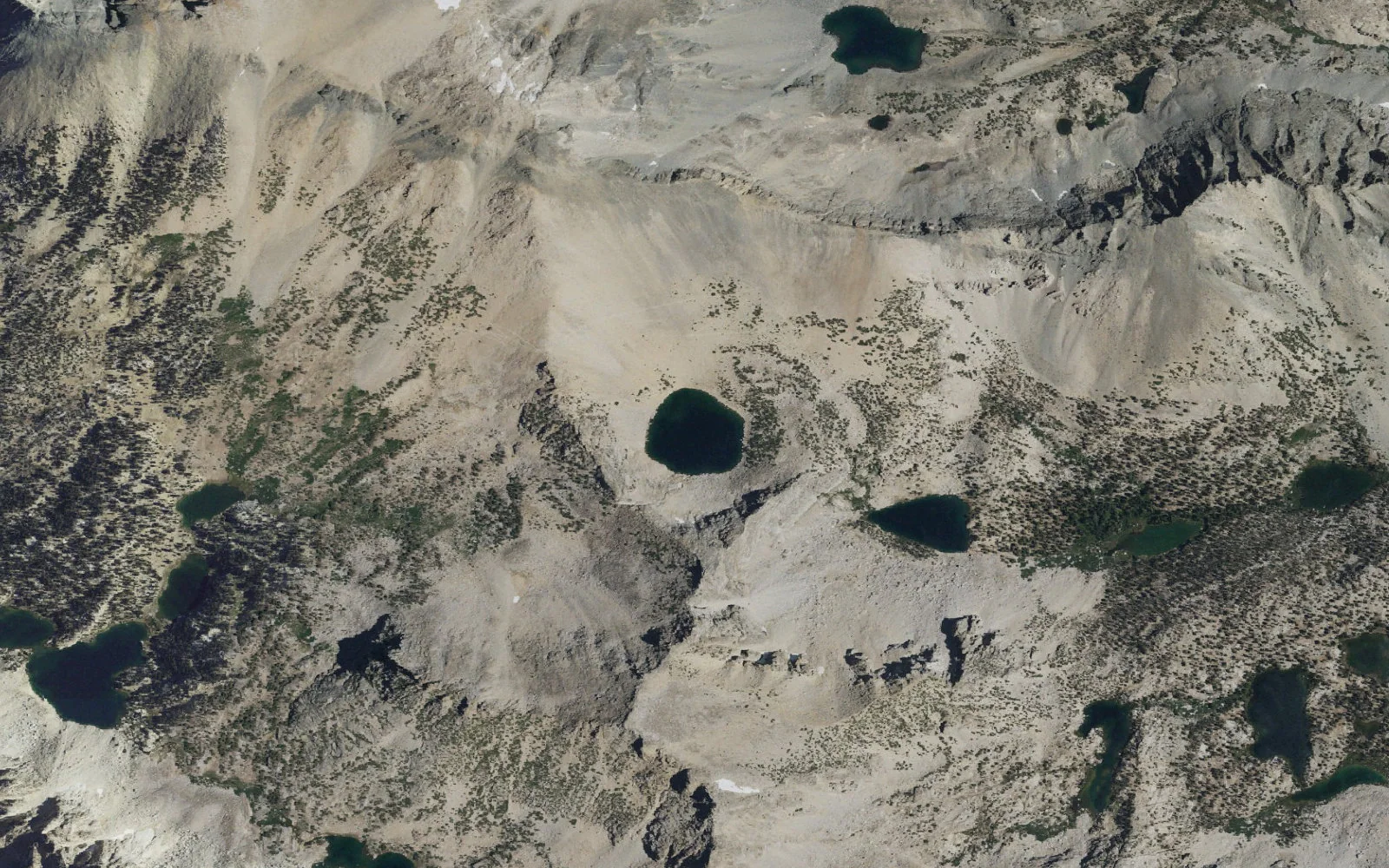 Aerial view centered on Big Pothole Lake