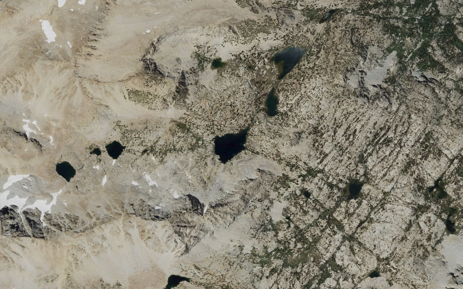 Aerial view centered on Bottleneck Lake