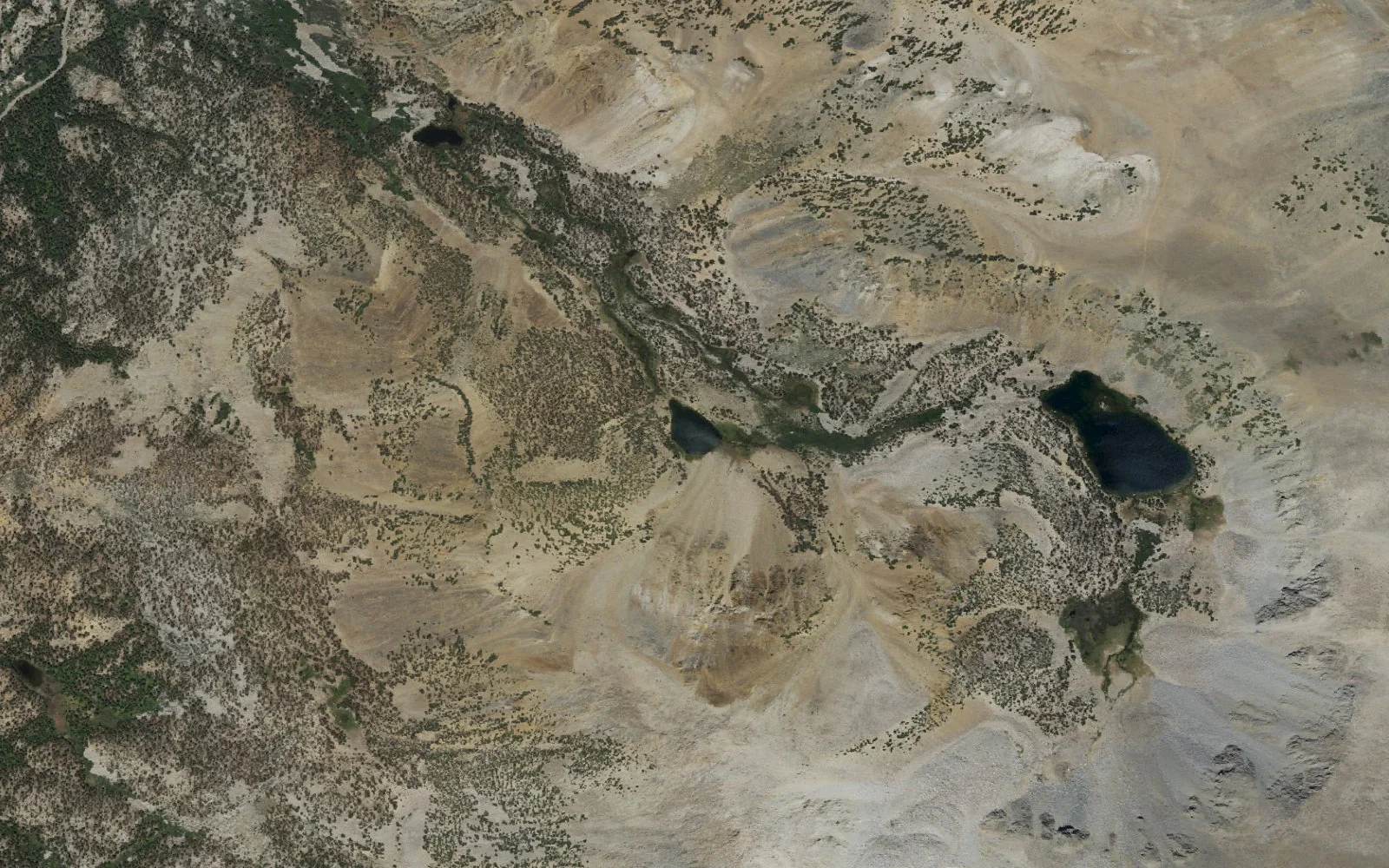 Aerial view centered on Brown Lake