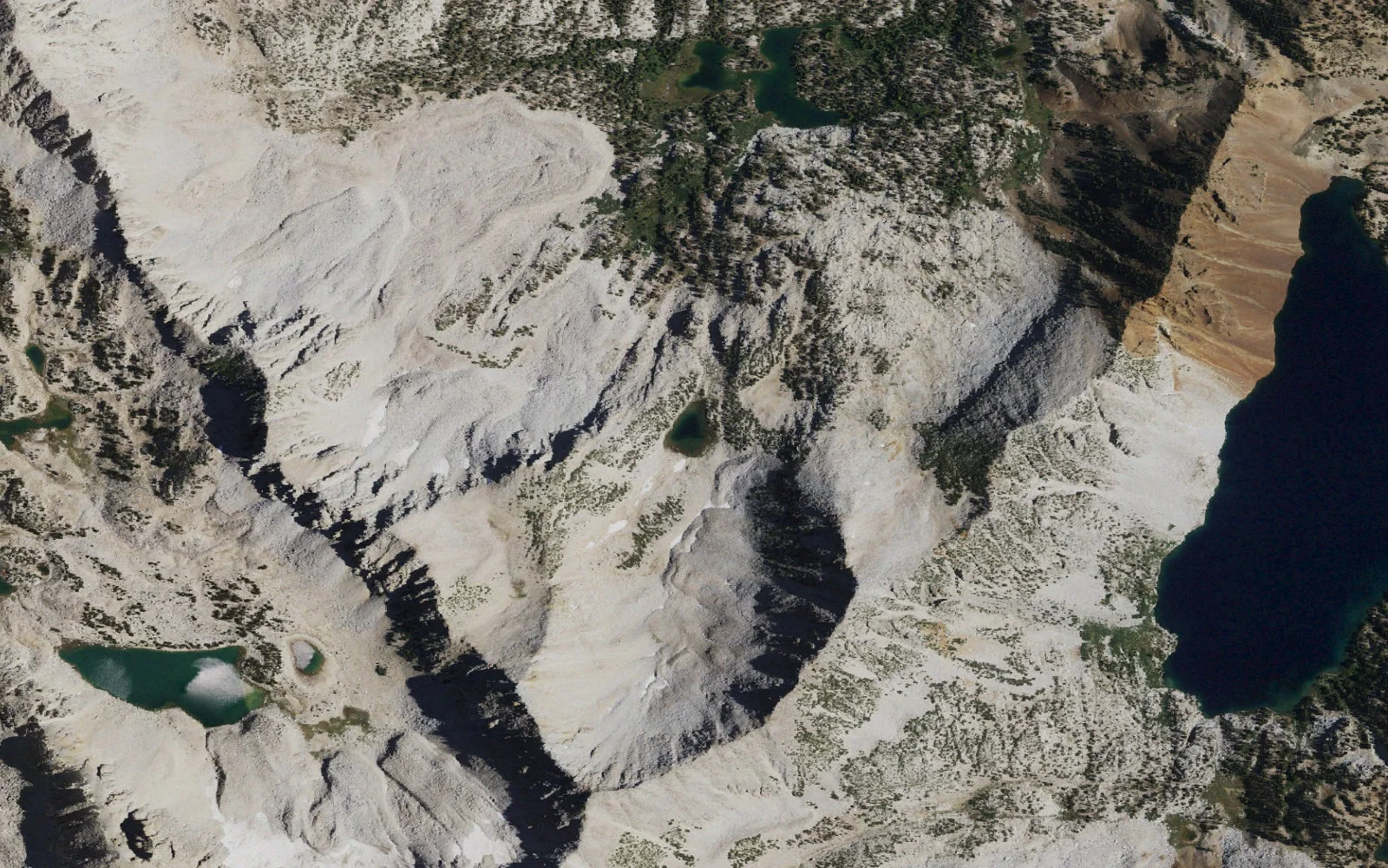 Aerial view centered on Bunny Lake