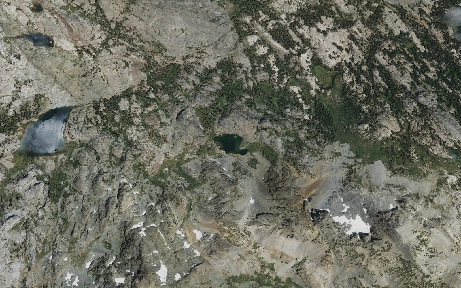 Aerial view centered on Cabin Lake