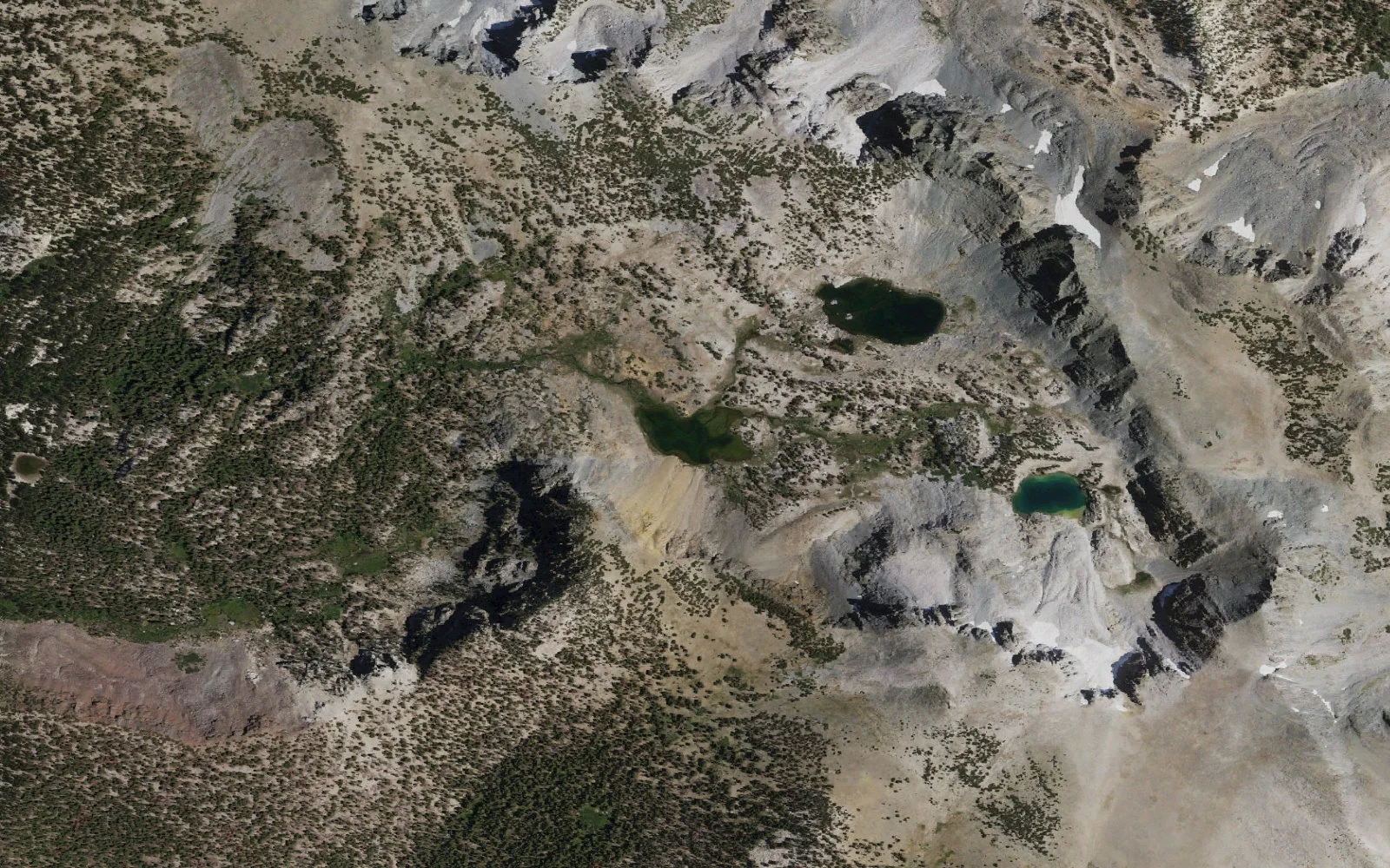 Aerial view centered on Deer Lakes