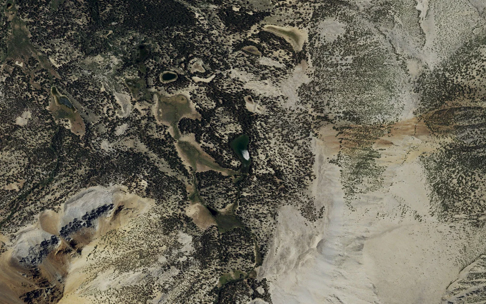 Aerial view centered on Dorothy Lake