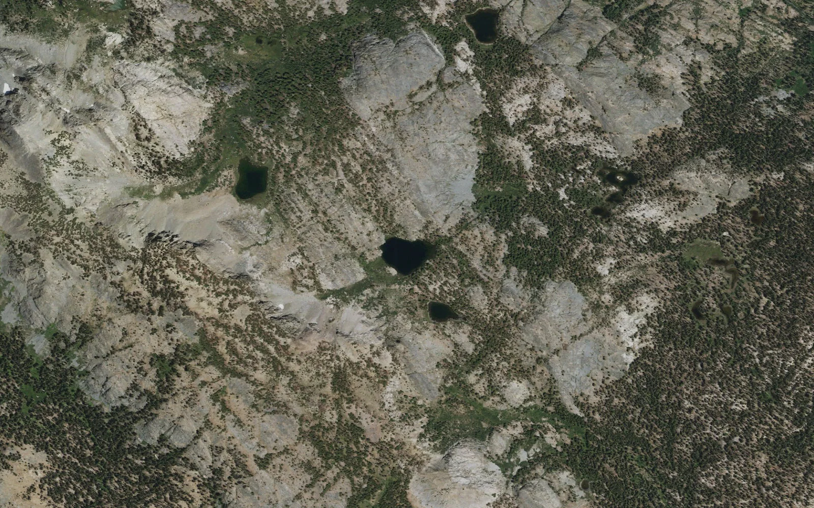 Aerial view centered on Emily Lake
