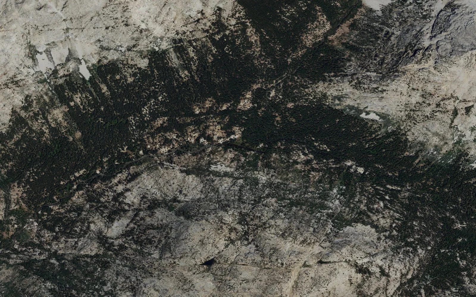 Aerial view centered on French Canyon