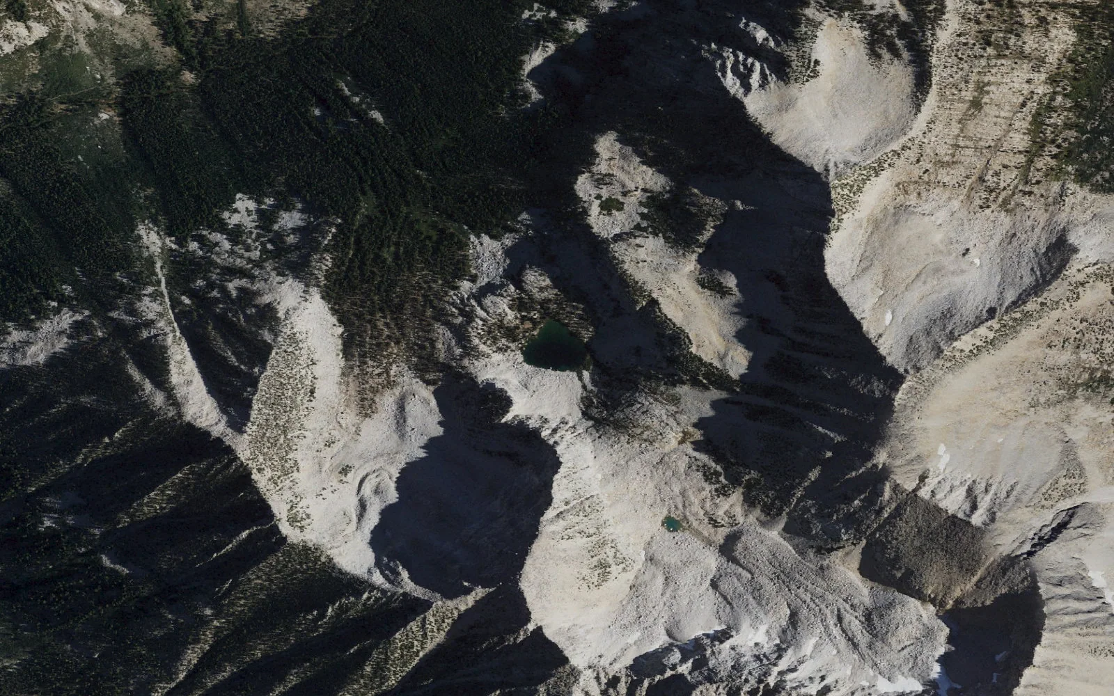 Aerial view centered on Frog Lake