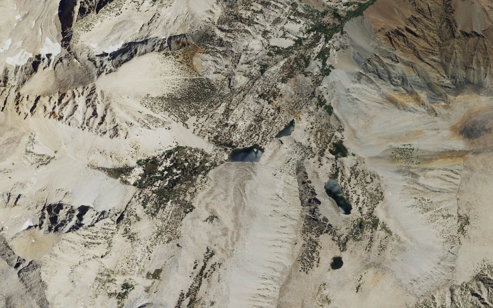 Aerial view centered on Gable Lakes