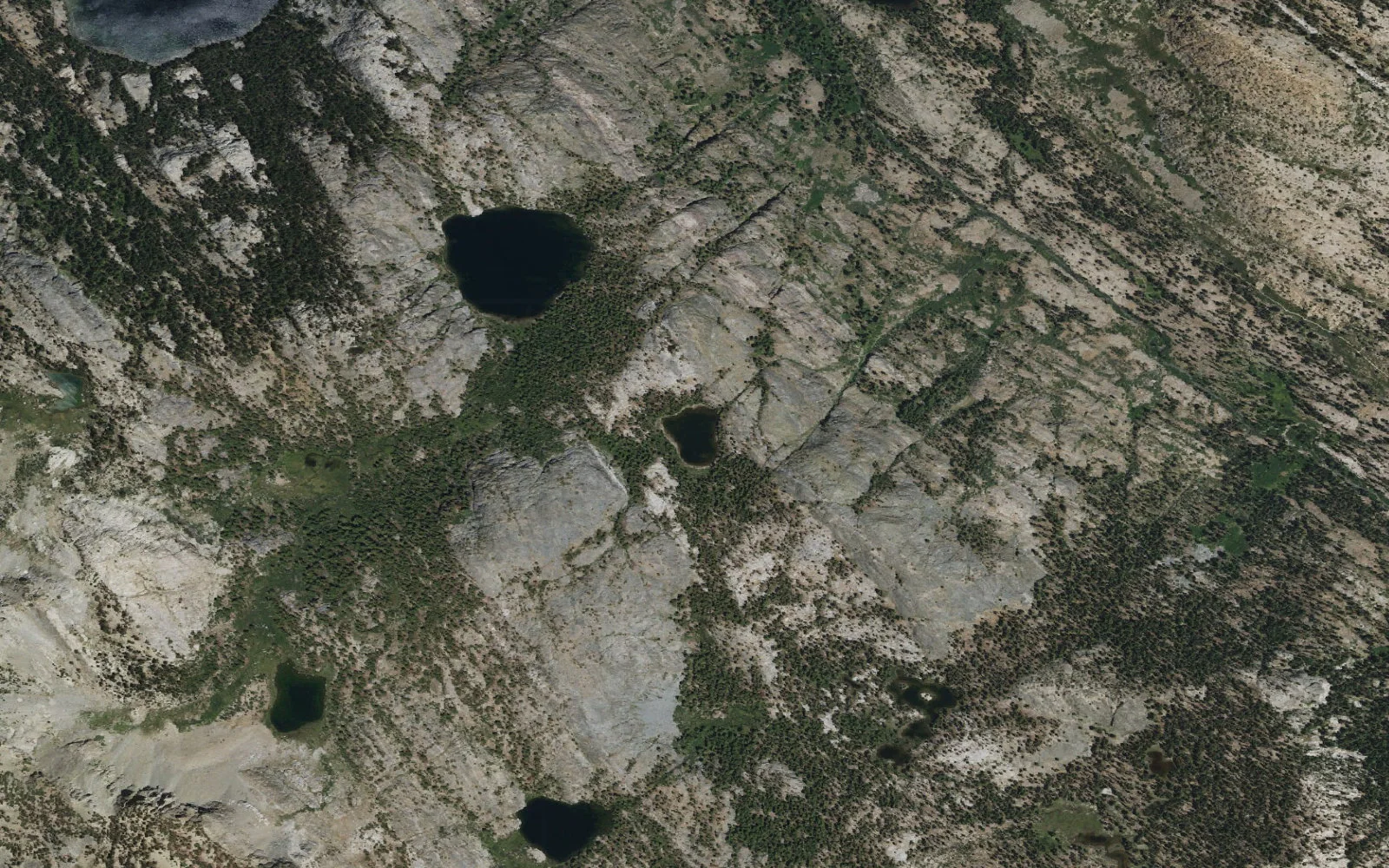 Aerial view centered on Gladys Lake