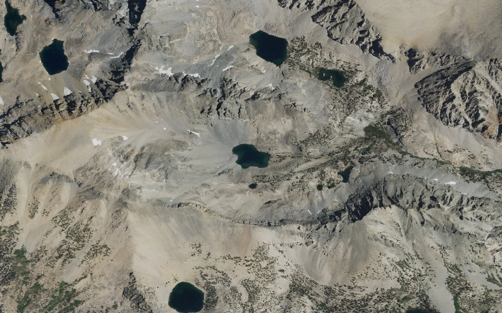Aerial view centered on Golden Trout Lake