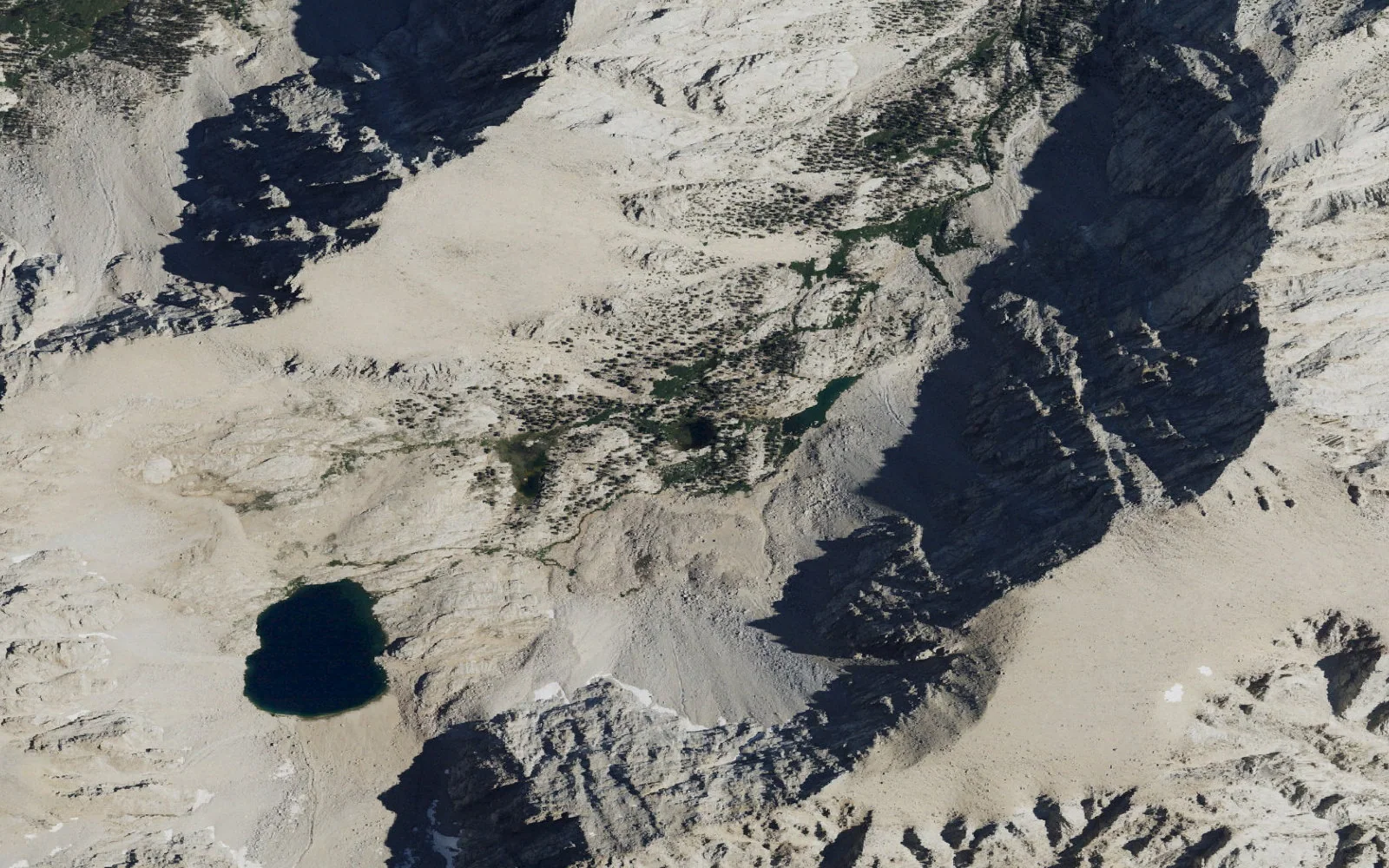 Aerial view centered on Grass Lake