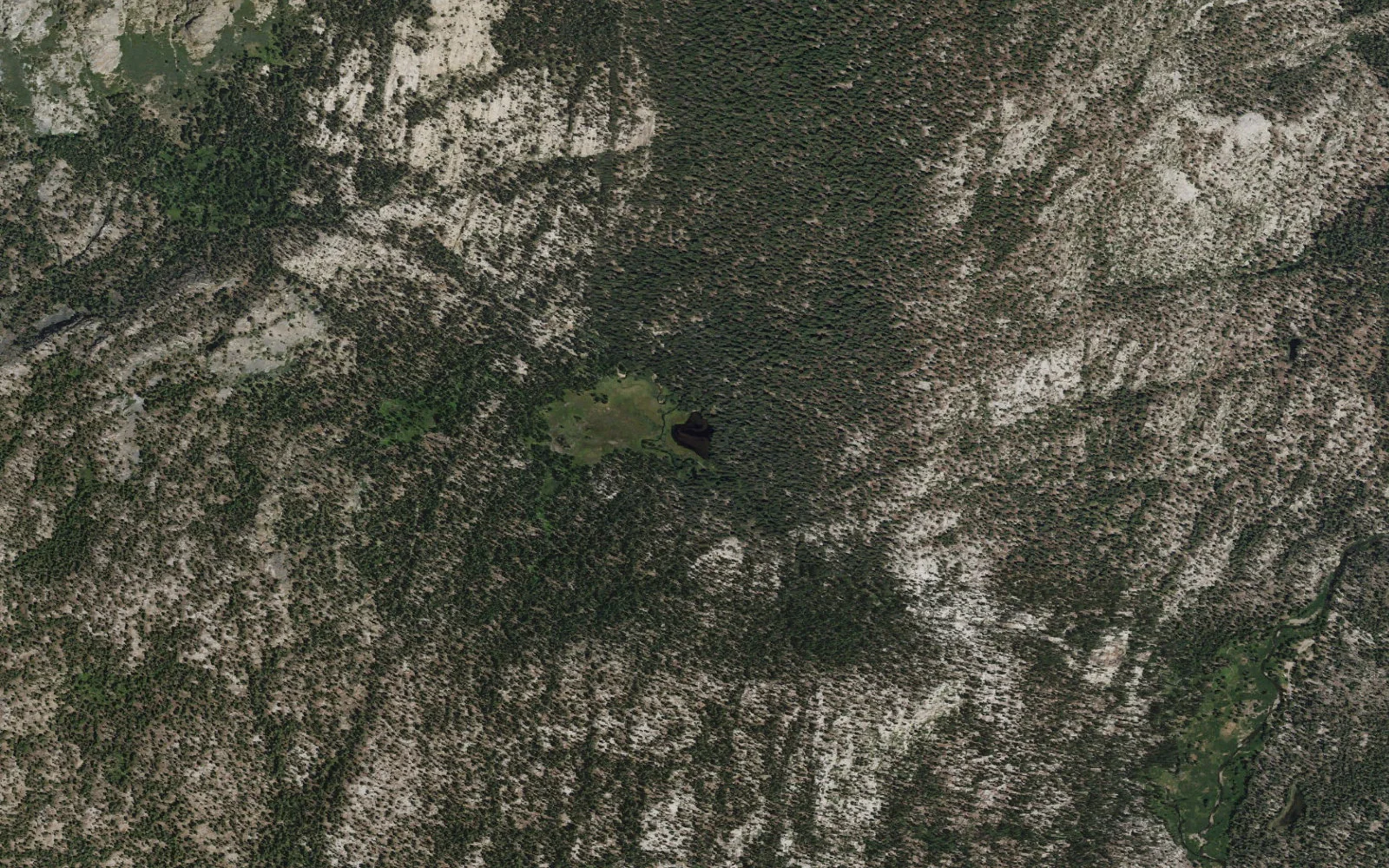 Aerial view centered on Johnston Lake