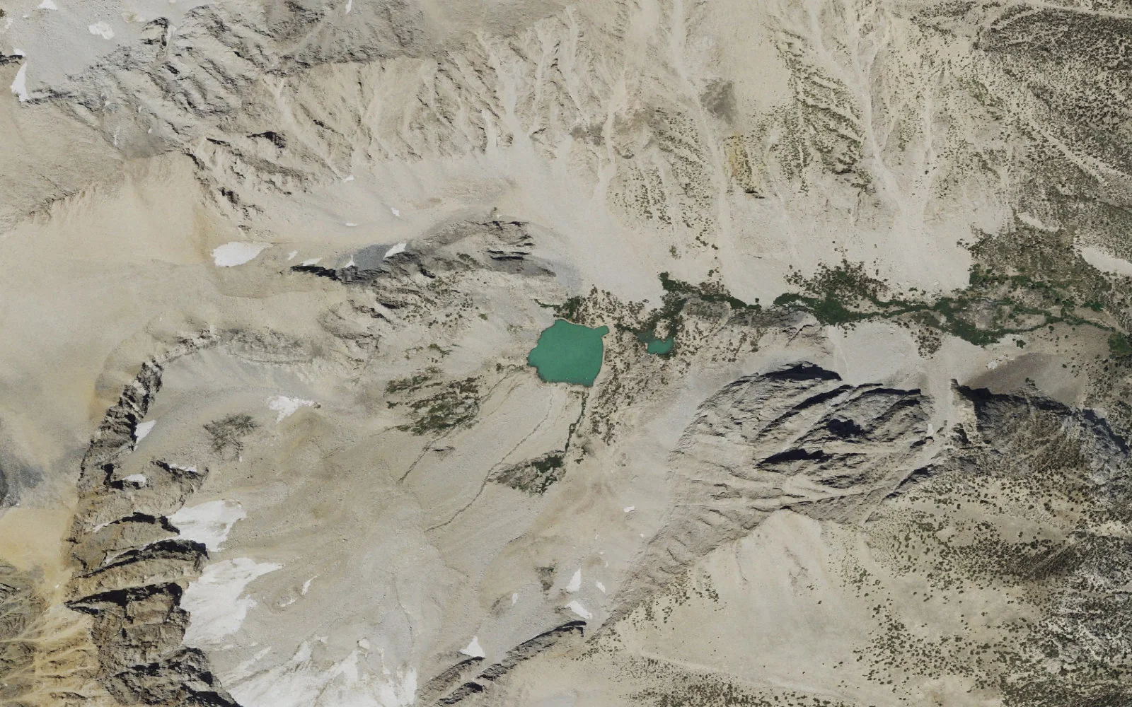Aerial view centered on Longley Lake