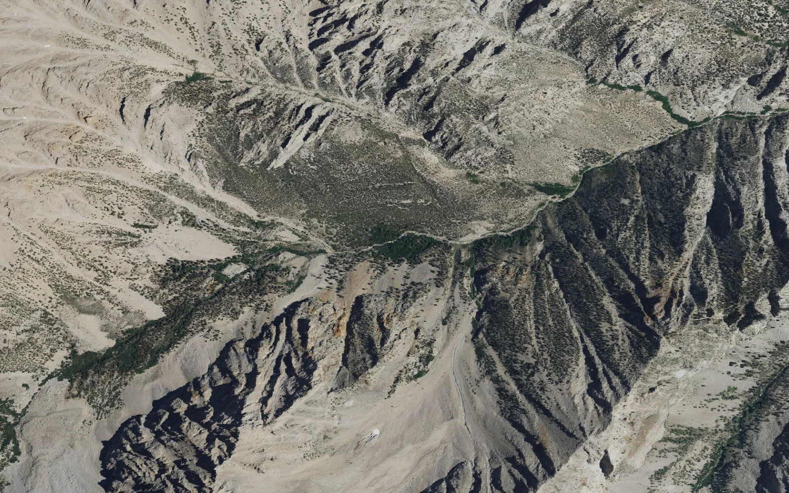 Aerial view centered on Mahogany Flat