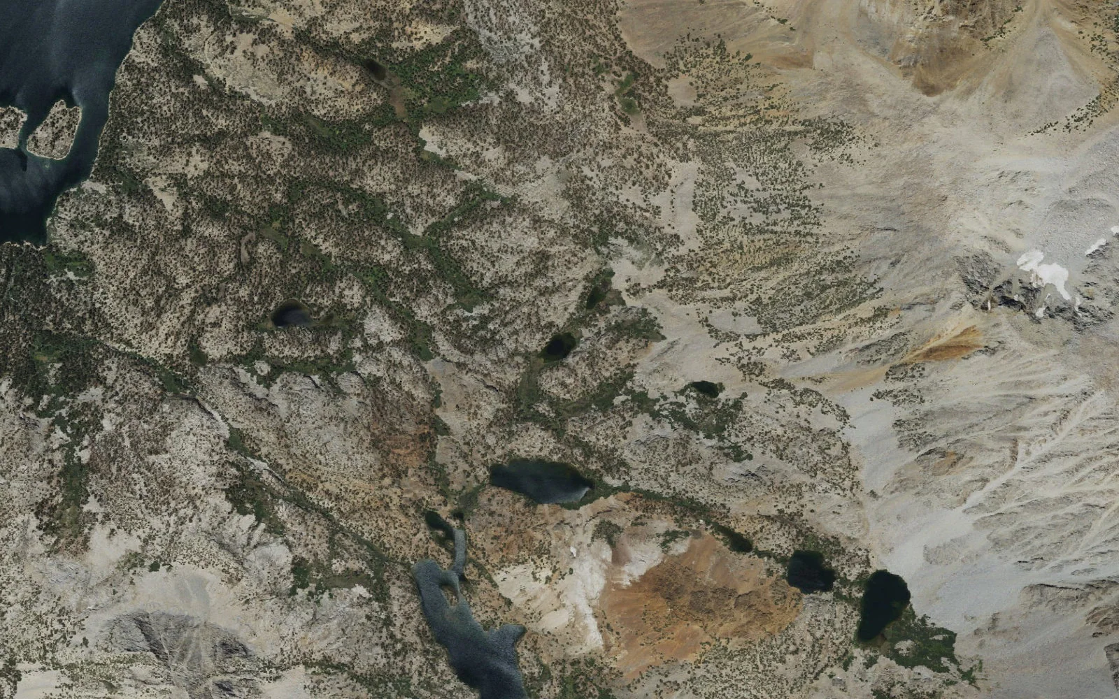 Aerial view centered on Marie Louise Lakes