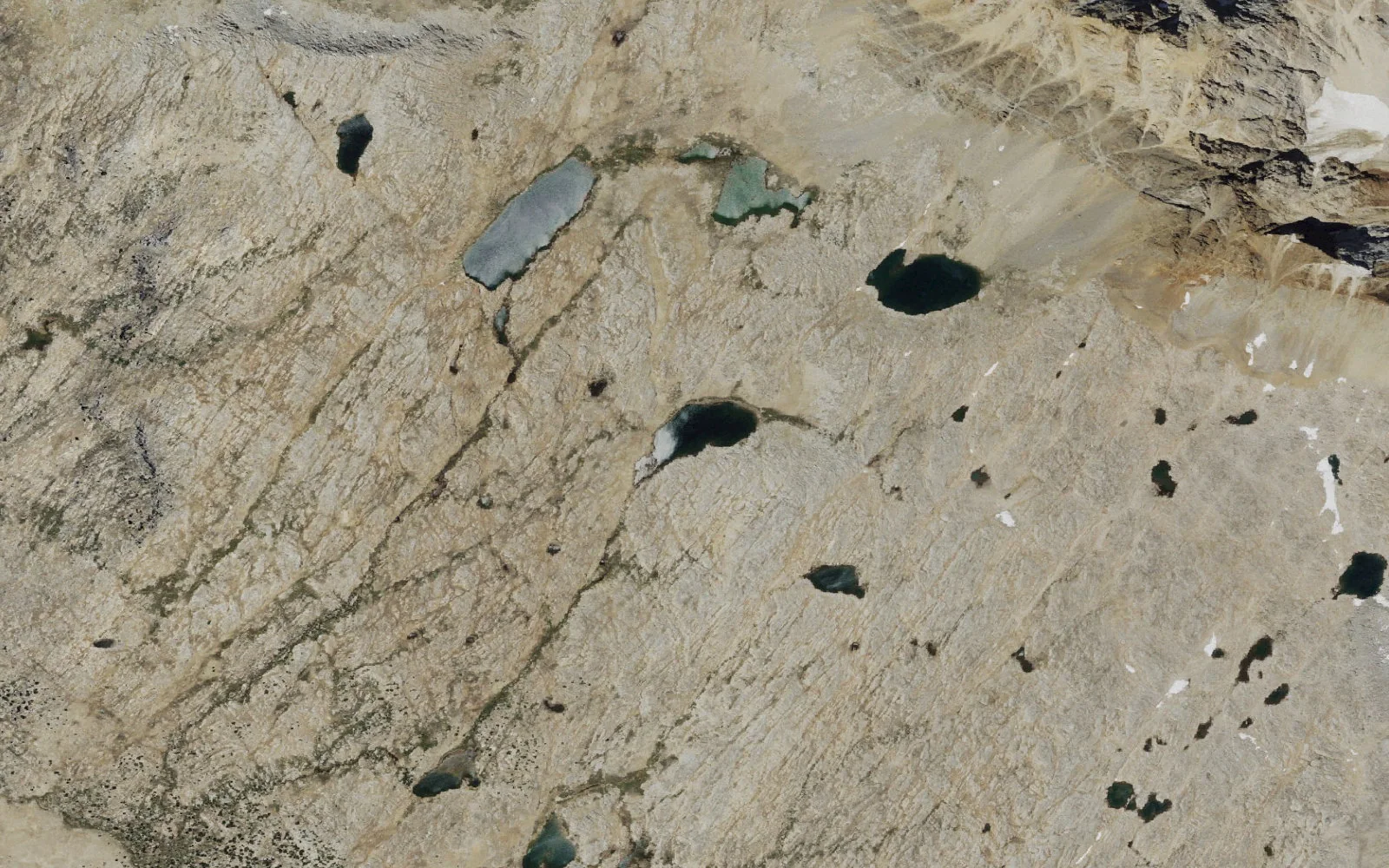 Aerial view centered on Marmot Lake