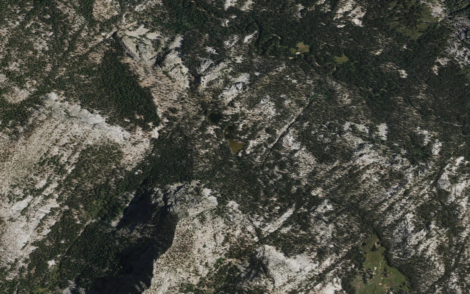 Aerial view centered on Marsh Lake
