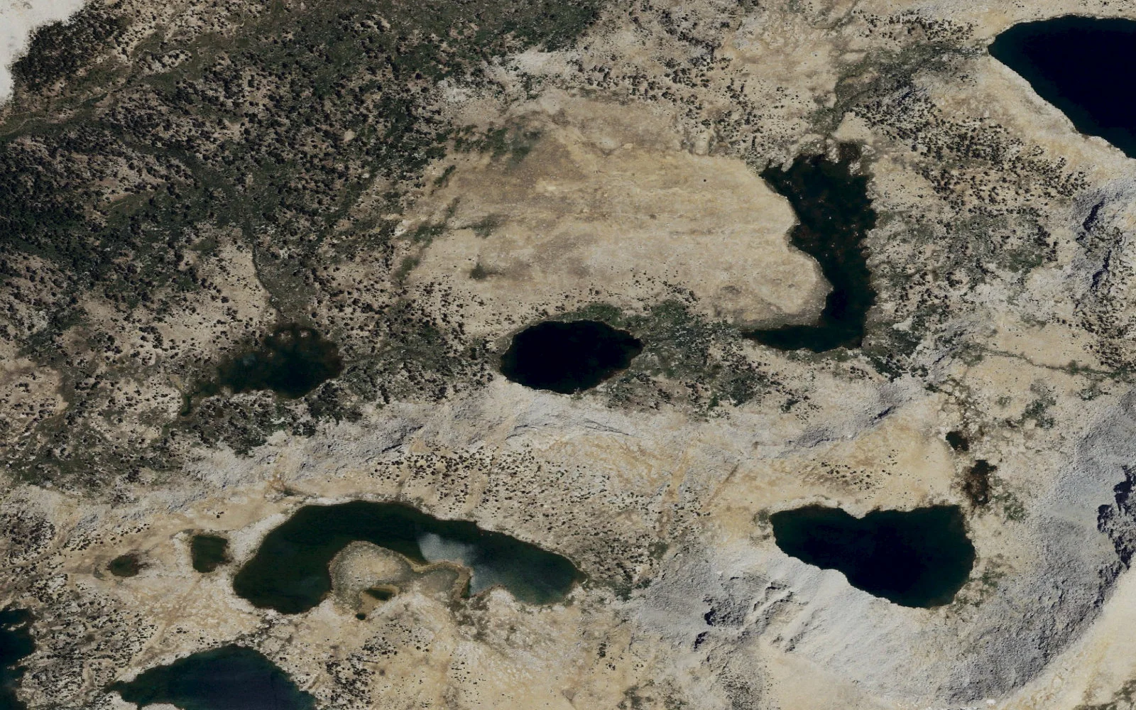 Aerial view centered on Moon Lake