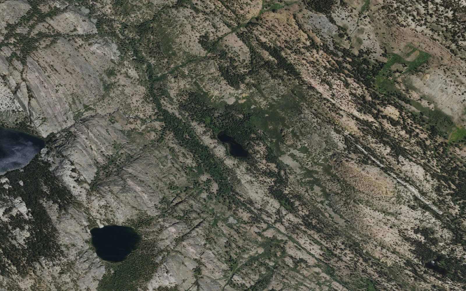 Aerial view centered on Olaine Lake