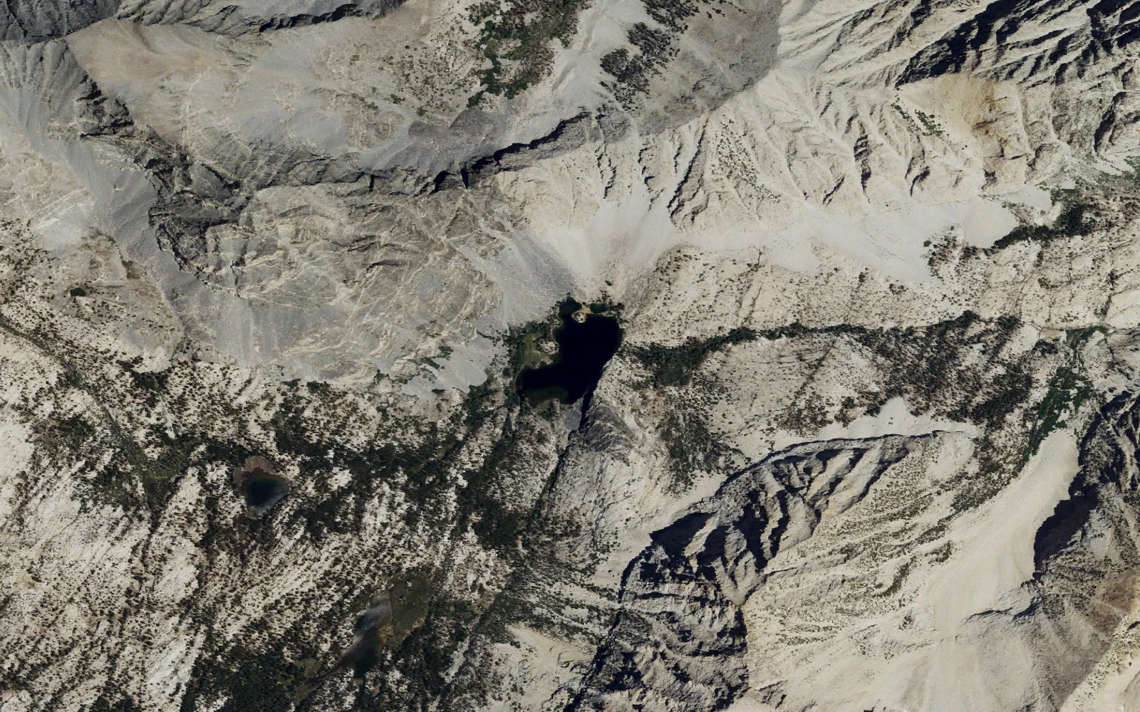 Aerial view centered on Pine Lake
