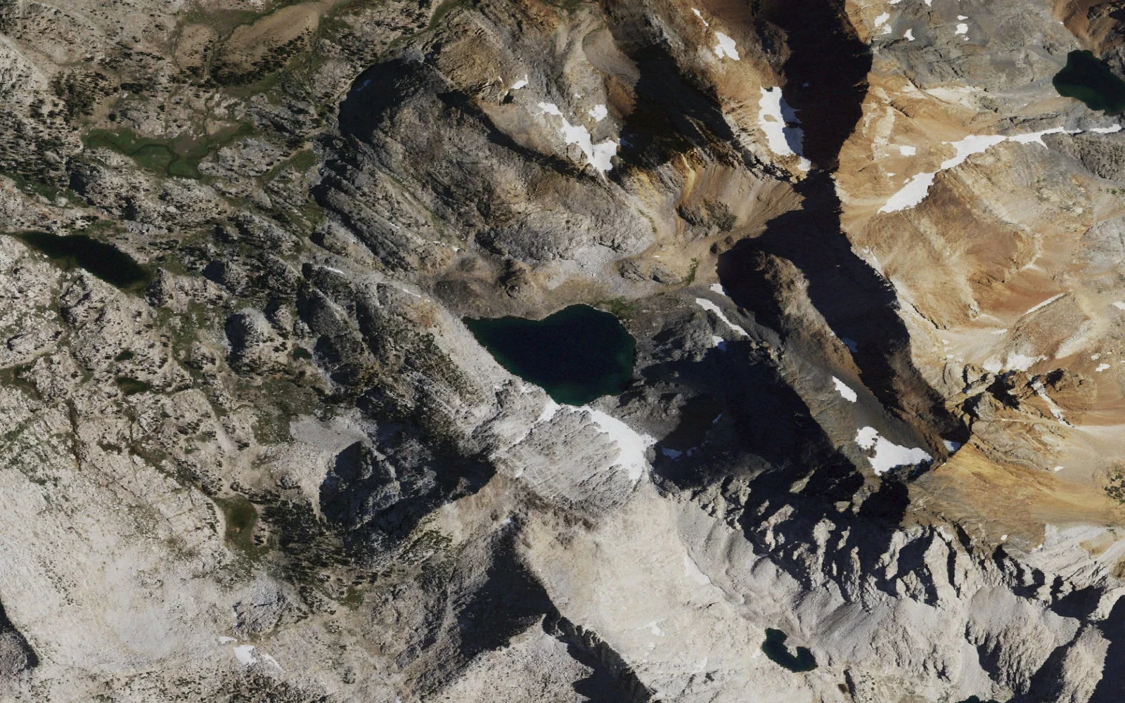Aerial view centered on Red and White Lake