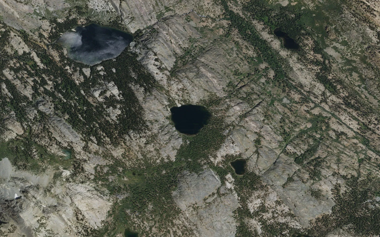 Aerial view centered on Rosalie Lake