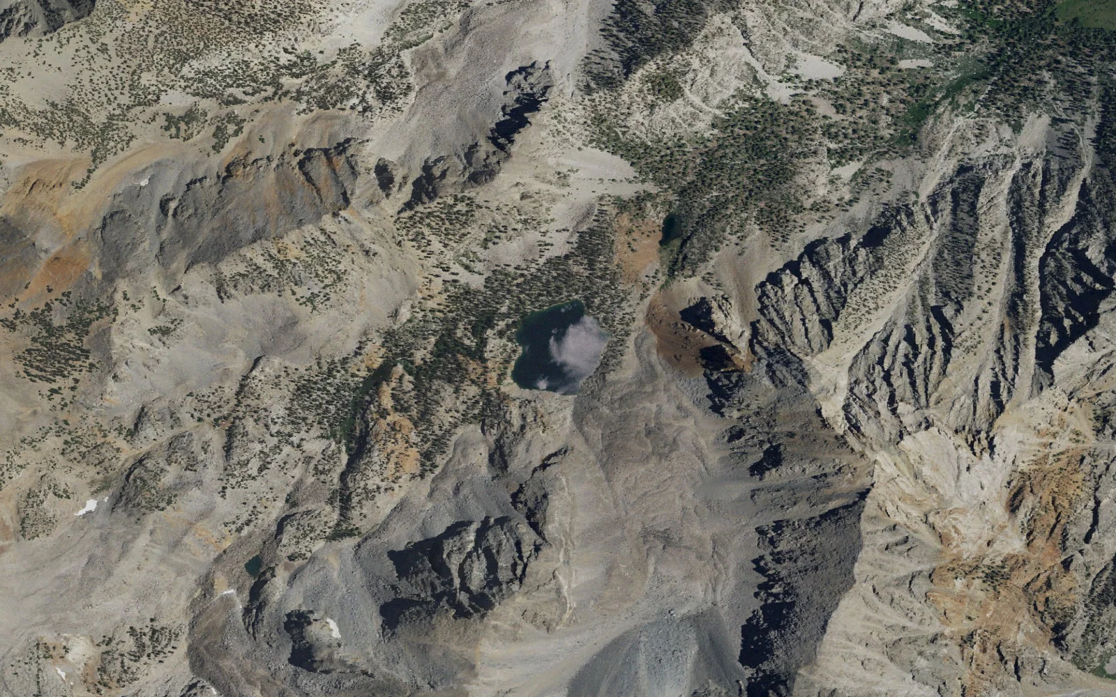 Aerial view centered on Sawmill Lake