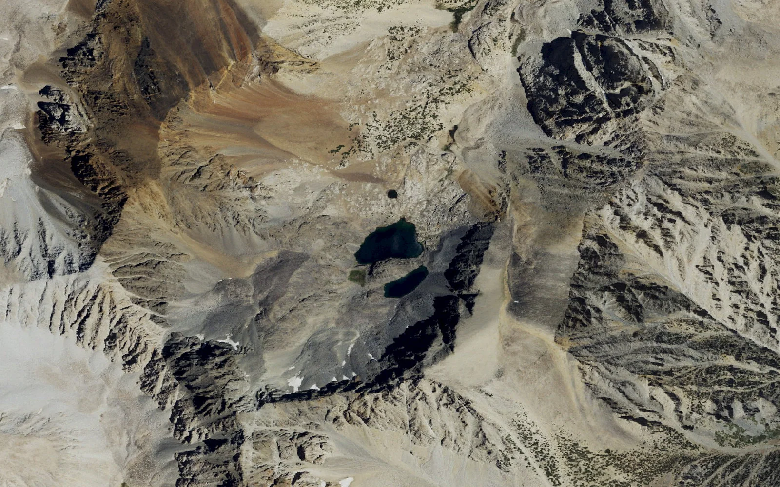 Aerial view centered on Tamarack Lakes