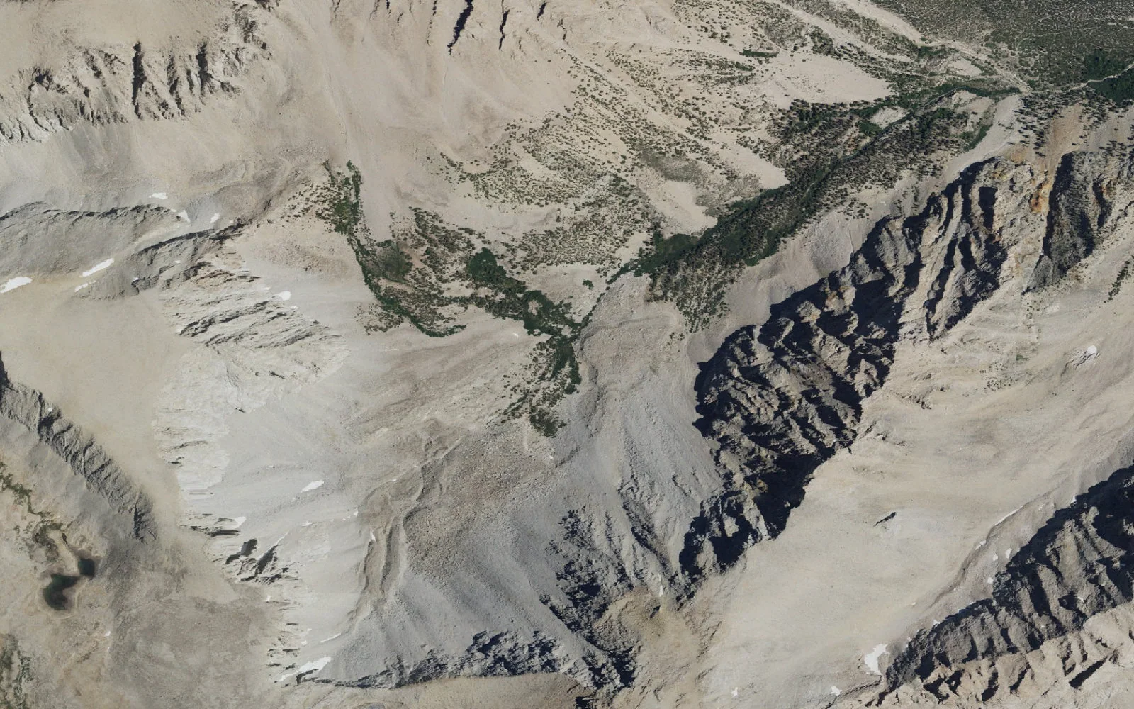 Aerial view centered on The Pothole