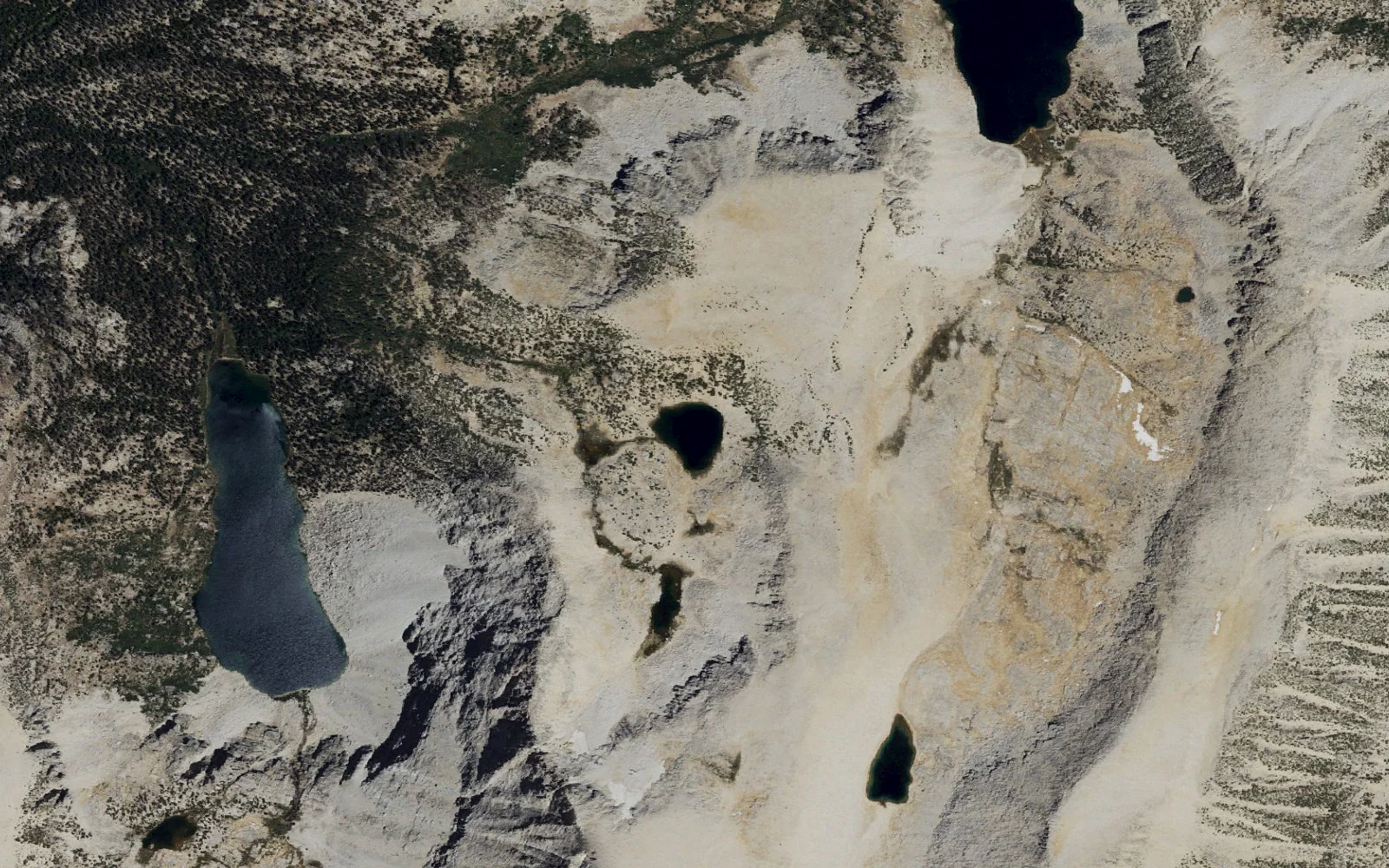 Aerial view centered on Trail Lakes