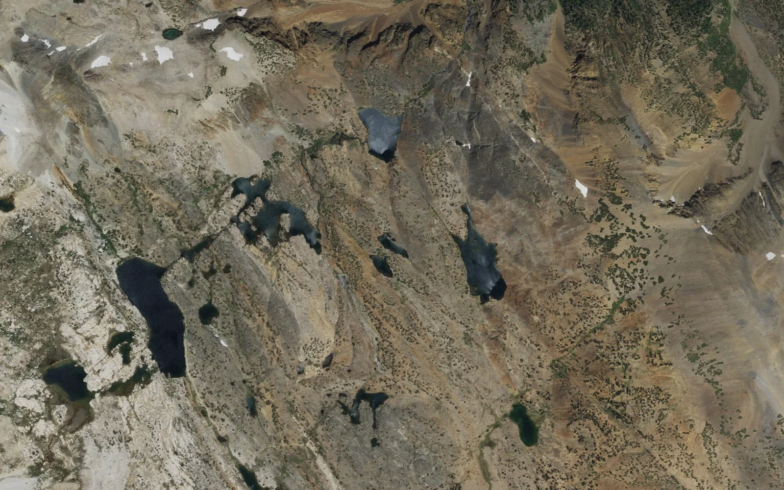 Aerial view centered on Twin Lakes