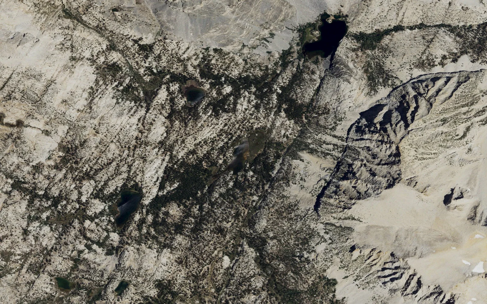 Aerial view centered on Upper Pine Lake