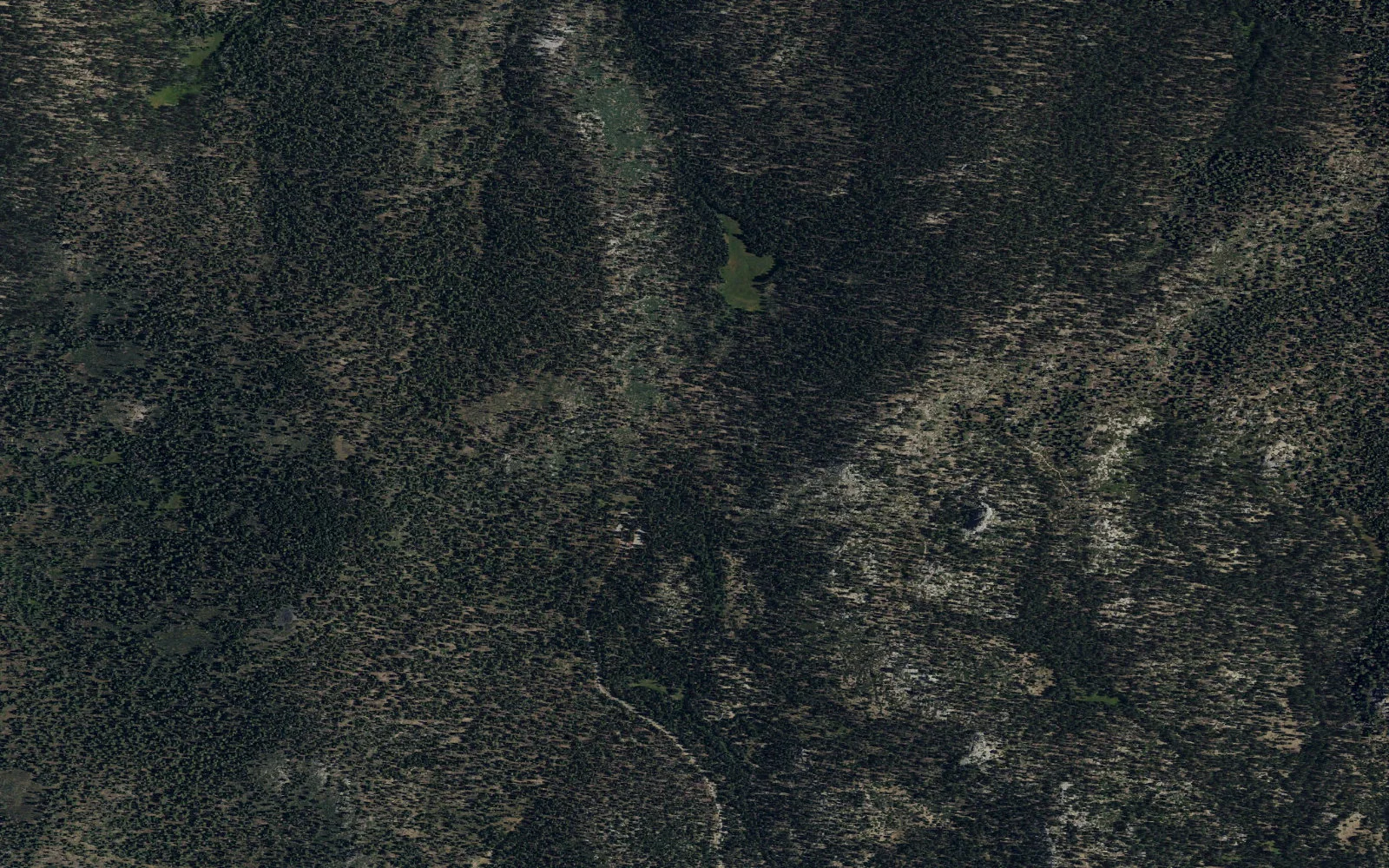 Aerial view centered on Blackrock Trailhead