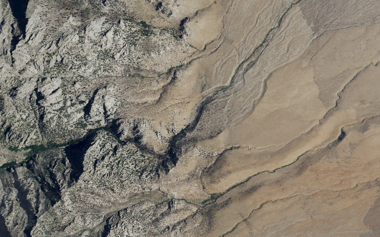 Aerial view centered on George Creek Trailhead
