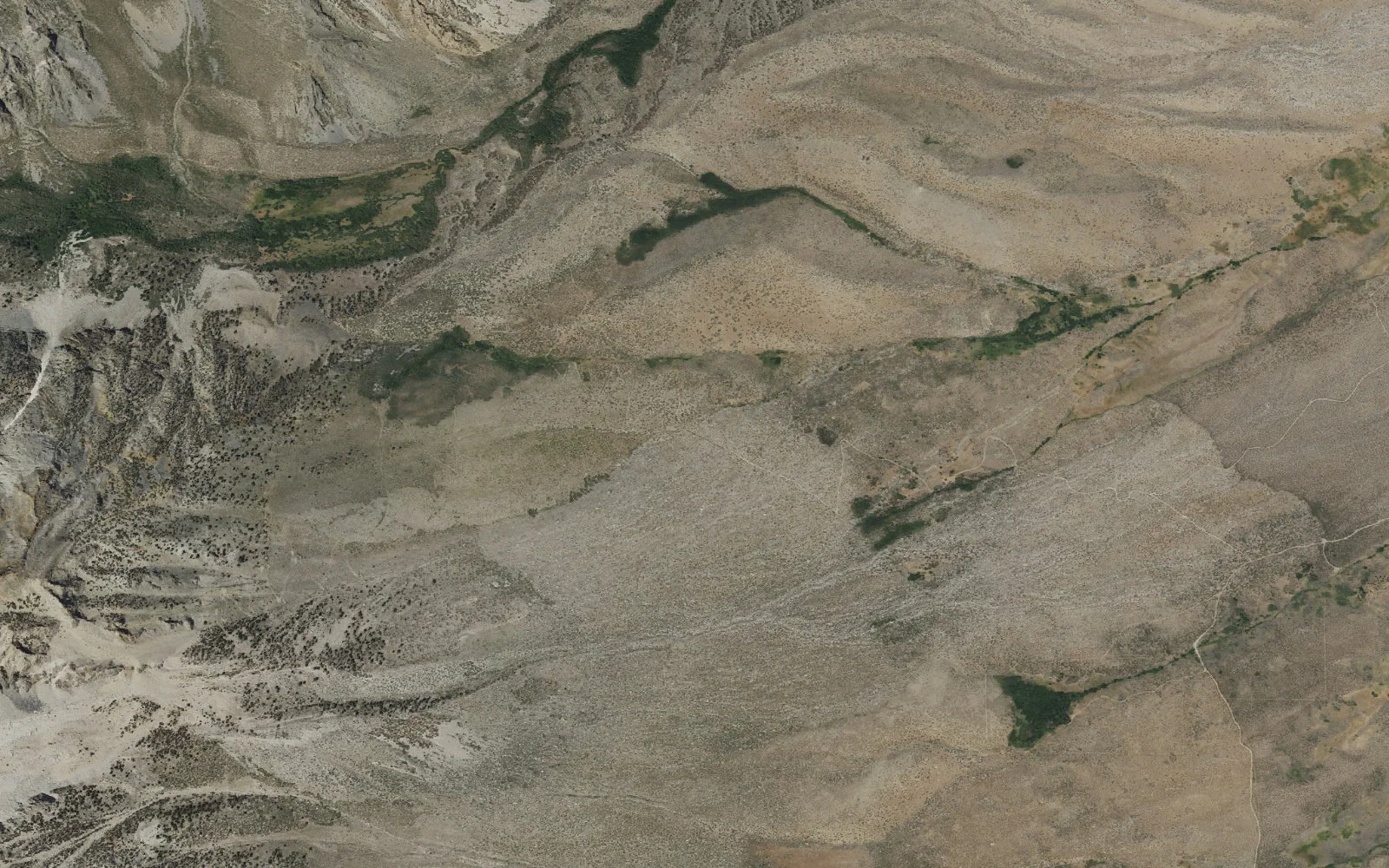 Aerial view centered on Horton Lakes Trailhead