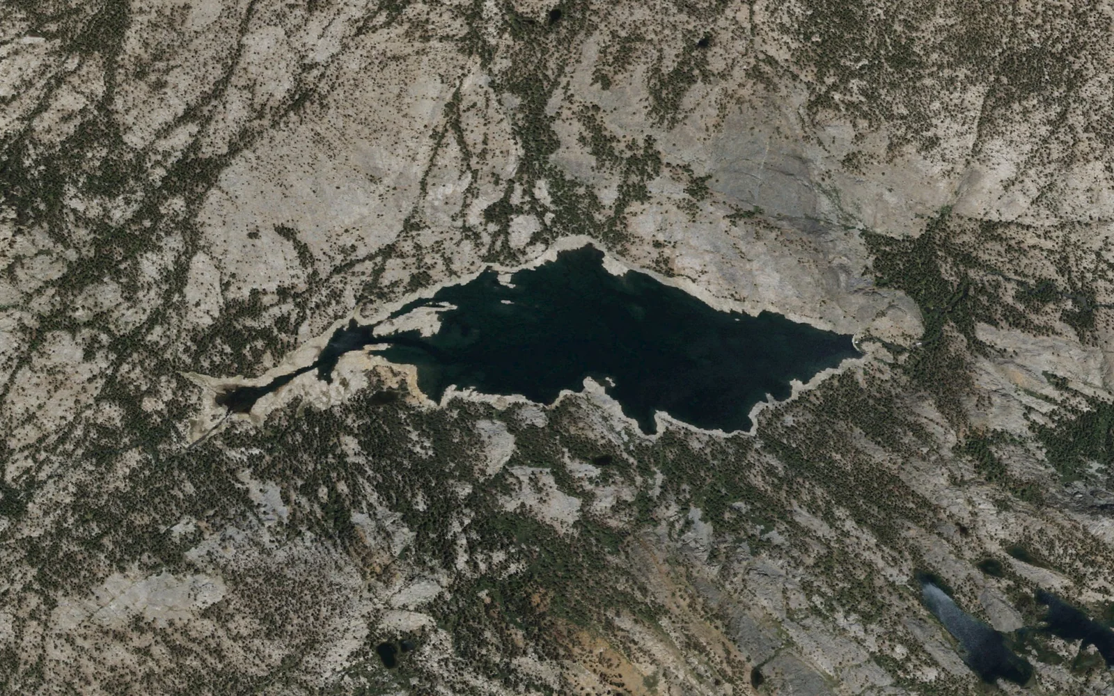 Aerial view centered on Waugh Lake